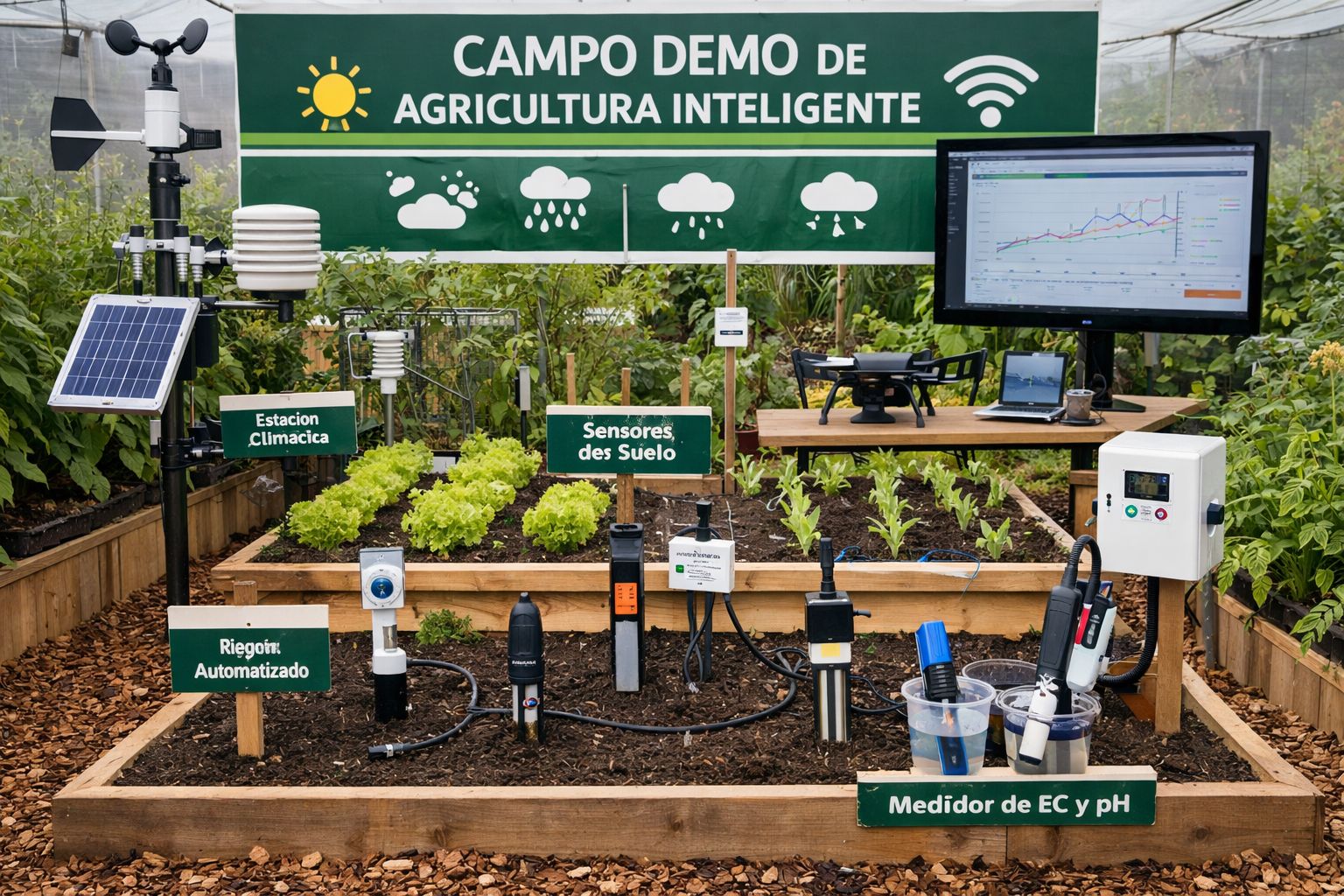 Campo demo de agricultura inteligente
